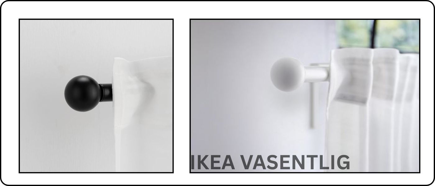 پیچ انتهای میله پرده ایکیا مدل IKEA VASENTLIG بسته 2 عددی